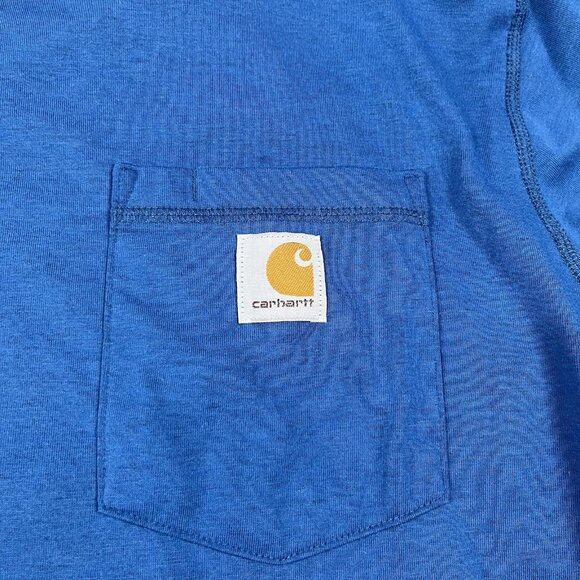 Carhartt Force Shirt Mens Large Blue Relaxed Fit Pocket Short Sleeve 104616 - Picture 3 of 10